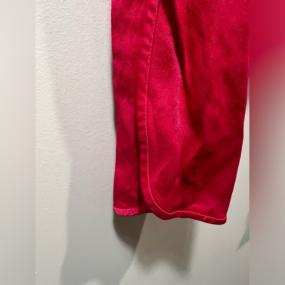 ZARA Satin Effect Slit Pants, Fuschia Color - Picture 4 of 7